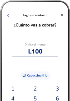 Celular mostrando la app Poket con pantalla de personalizar cobro