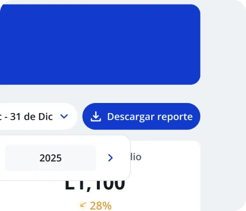 Sección para la generación y descarga de reportes de ventas en el Portal Poket